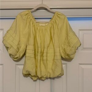 Anthropologie Yellow Bubble Top